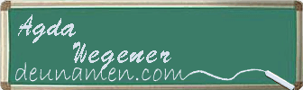 Agda Wegener Visitenkarte